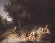 REMBRANDT Harmenszoon van Rijn Diana bathing with her Nymphs,with the Stories of Actaeon and Callisto (mk33) painting